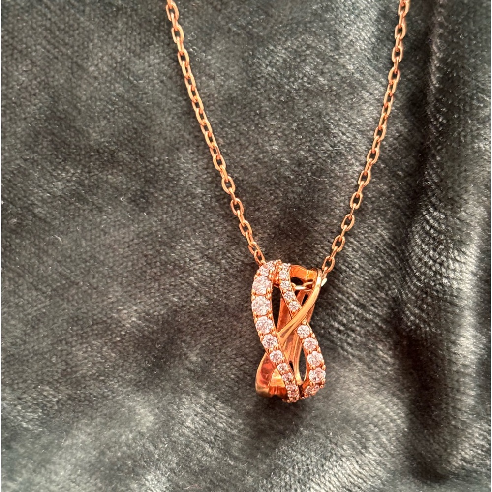 Swarovski Twist Rose Gold Necklace